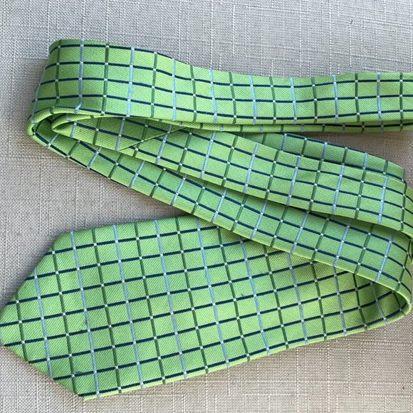 Nautica Men Tie Green/Blue Tone 100% silks Necktie Classic Tie - Picture 2 of 10
